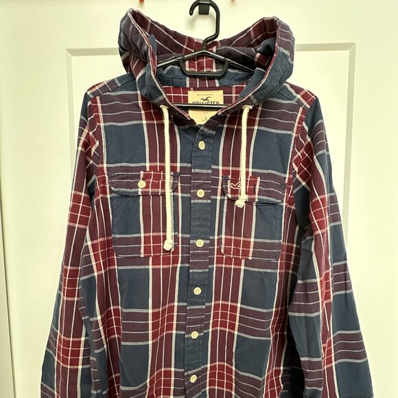 Plaid button up hoodie - Picture 1 of 2